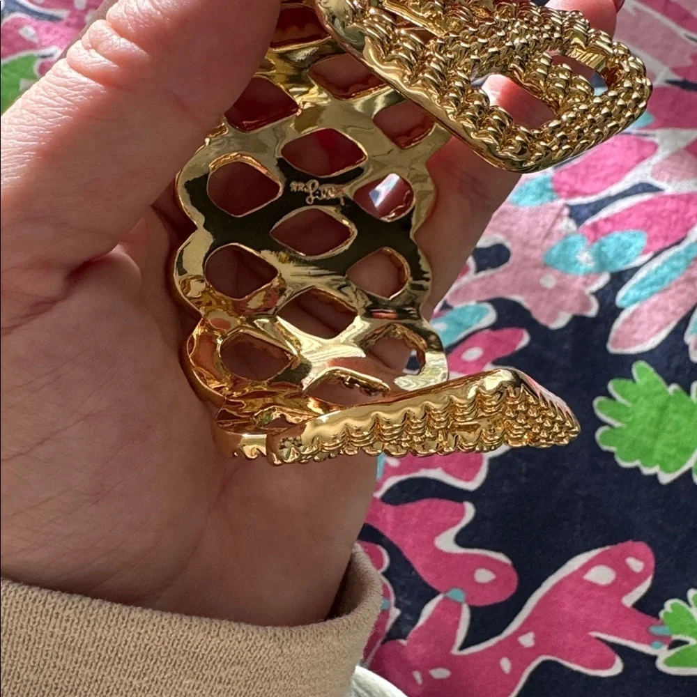 Lilly Pulitzer Gold Woven Bracelet - Picture 2 of 4
